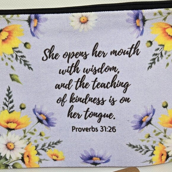 NEW INSPIRATIONAL FAITH CANVAS POUCH, NOTEPAD, PEN, BOOKMARK & KEYCHAIN GIFT SET - Picture 2 of 10